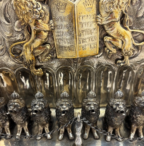 German Silver Menorah Circa 1890